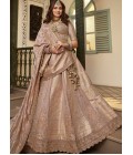 Lilac Banarasi Silk Khatli Weaving Designer Wedding Lehenga Choli