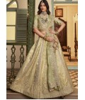 Pista Green Banarasi Silk Khatli Weaving Designer Wedding Lehenga Choli