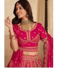 Red Banarasi Silk Khatli Weaving Designer Wedding Lehenga Choli