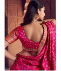 Multi Color Banarasi Silk Swarovski Wedding Lehenga Choli