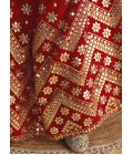 Red Georgette Sequins Embroidered Wedding Lehenga Choli