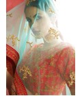 Rose Pink Banglori Silk Zari Embroidery Wedding Lehenga Choli