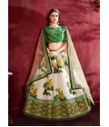 Cream Banglori Silk Sequins Wedding Lehenga Choli