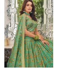 Pista Green Art Silk Sequins Wedding Lehenga Choli