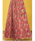 Brown Organza Real Mirror Wedding Lehenga Choli