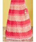 Pink Chinnon Thread Embroidered Wedding Lehenga Choli