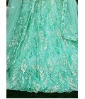 Blue Soft Net Multiple Sequins Wedding Lehenga Choli