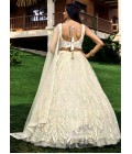 White Soft Net Multiple Sequins Wedding Lehenga Choli