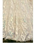 White Soft Net Multiple Sequins Wedding Lehenga Choli