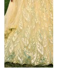 Yellow Thread Embroidered Wedding Lehenga Choli