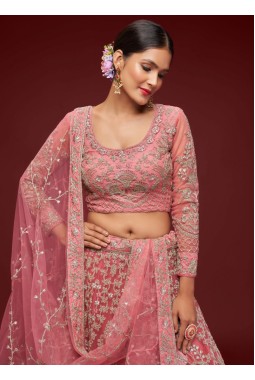 Fantasy Rose Soft Net Embroidery Wedding Lehenga Choli