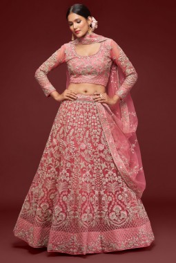 Fantasy Rose Soft Net Embroidery Wedding Lehenga Choli