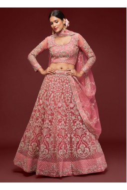 Fantasy Rose Soft Net Embroidery Wedding Lehenga Choli
