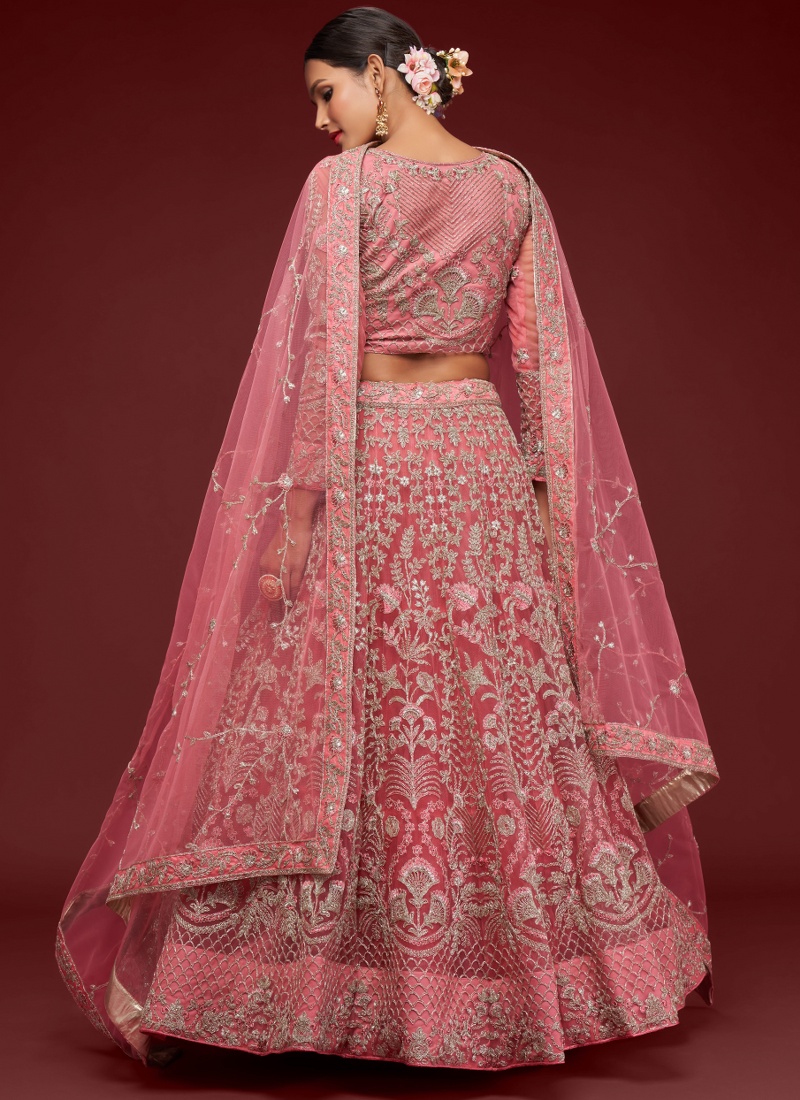 Fantasy Rose Soft Net Embroidery Wedding Lehenga Choli