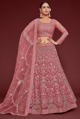 Fantasy Rose Soft Net Dori Embroidery Wedding Lehenga Choli