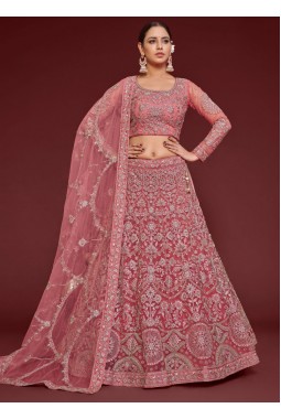 Fantasy Rose Soft Net Dori Embroidery Wedding Lehenga Choli
