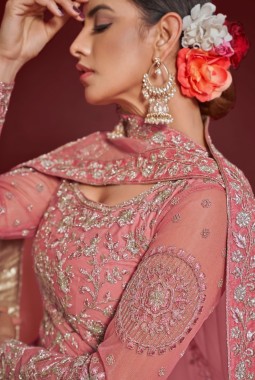 Fantasy Rose Soft Net Dori Embroidery Wedding Lehenga Choli
