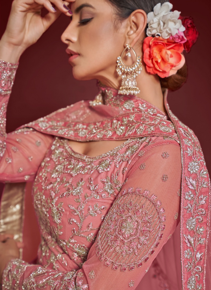 Fantasy Rose Soft Net Dori Embroidery Wedding Lehenga Choli