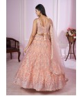 Pink Soft Net Sequins Wedding Lehenga Choli