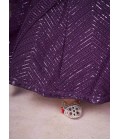 Purple Georgette Embroidered Wedding Lehenga Choli