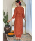Orange Silk Embroidered Wedding Salwar Kameez Orange Silk Embroidered Wedding Salwar Kameez