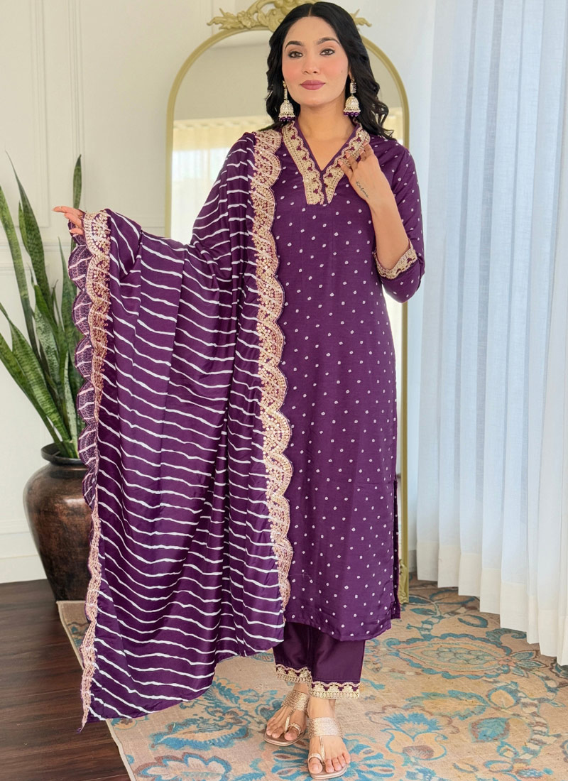 Wine Silk Embroidered Wedding Salwar Kameez Wine Silk Embroidered Wedding Salwar Kameez