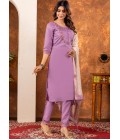 Lavender Silk Thread Work Festive Gathering Wear Salwar Kameez Lavender Silk Thread Work Festive Gathering Wear Salwar Kameez
