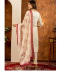 Off White Silk Embroidered Gathering Wear Salwar Kameez Off White Silk Embroidered Gathering Wear Salwar Kameez