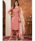 Peach Silk Thread Work Festive Gathering Wear Salwar Kameez Peach Silk Thread Work Festive Gathering Wear Salwar Kameez