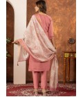 Peach Silk Thread Work Festive Gathering Wear Salwar Kameez Peach Silk Thread Work Festive Gathering Wear Salwar Kameez