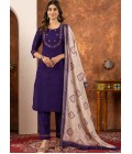 Purple Silk Embroidered Festive Gathering Wear Salwar Kameez Purple Silk Embroidered Festive Gathering Wear Salwar Kameez