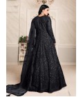 Black Net Sequins Wedding Salwar Kameez