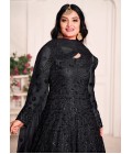 Black Net Sequins Wedding Salwar Kameez