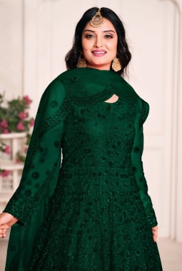 Dark Blue Sequins Embroidered Wedding Salwar Kameez