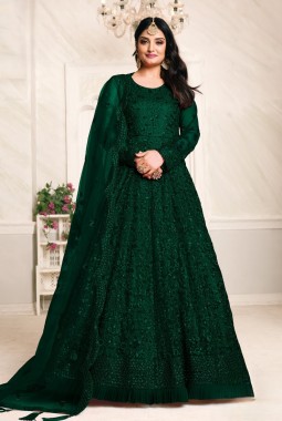 Dark Blue Sequins Embroidered Wedding Salwar Kameez