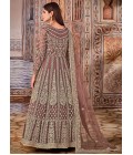 Beige Net Stone Work Wedding Salwar Kameez 