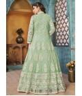 Sea Green Net Sequins Embroidered Wedding Salwar Kameez