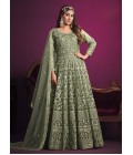 Sea Green Net Sequins Wedding Salwar Kameez