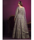 Lavender Net Sequins Embroidered Wedding Salwar Kameez