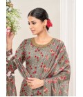 Grey Net Embroidered Festival Wear Salwar Kameez