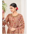 Beige Net Stone Embroidered Festival Wear Salwar Kameez