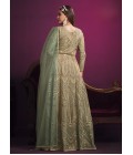 Sea Green Net Embroidered Wedding Salwar Kameez