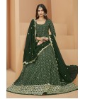 Green Faux Georgette Sequins Wedding Salwar Kameez