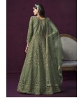 Green Net Sequins Embroidered Wedding Salwar Kameez