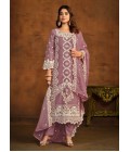 Lavender Organza Sequins Embroidered Designer Salwar Kameez