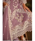 Lavender Organza Sequins Embroidered Designer Salwar Kameez