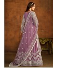 Lavender Net Thread Embroidered Designer Salwar Kameez