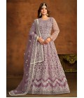 Lavender Net Thread Embroidered Designer Salwar Kameez