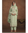 Sea Green Soft Organza Sequins Designer Salwar Kameez Sea Green Soft Organza Sequins Designer Salwar Kameez