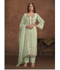 Sea Green Soft Organza Sequins Designer Salwar Kameez Sea Green Soft Organza Sequins Designer Salwar Kameez